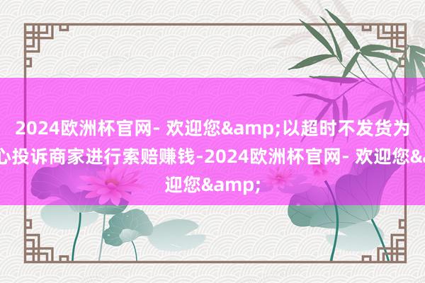 2024欧洲杯官网- 欢迎您&以超时不发货为由坏心投诉商家进行索赔赚钱-2024欧洲杯官网- 欢迎您&