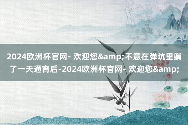 2024欧洲杯官网- 欢迎您&不意在弹坑里躺了一天通宵后-2024欧洲杯官网- 欢迎您&