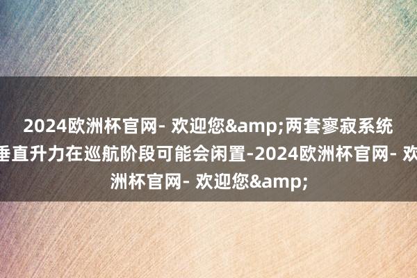 2024欧洲杯官网- 欢迎您&两套寥寂系统的存在导致垂直升力在巡航阶段可能会闲置-2024欧洲杯官网- 欢迎您&