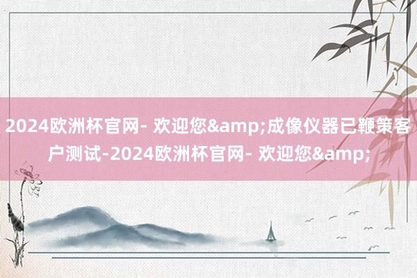 2024欧洲杯官网- 欢迎您&成像仪器已鞭策客户测试-2024欧洲杯官网- 欢迎您&