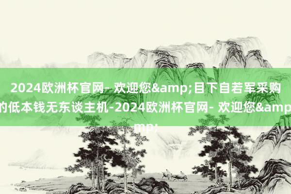 2024欧洲杯官网- 欢迎您&目下自若军采购的低本钱无东谈主机-2024欧洲杯官网- 欢迎您&