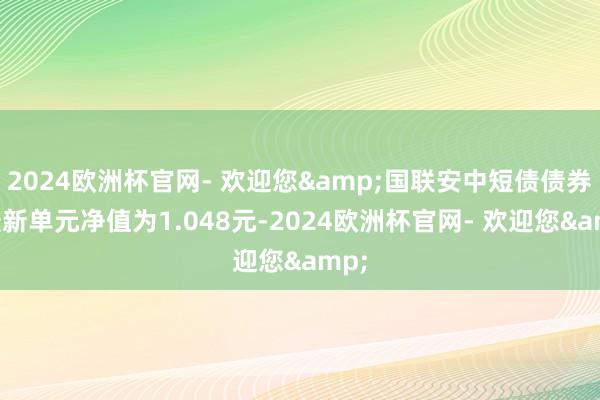 2024欧洲杯官网- 欢迎您&国联安中短债债券A最新单元净值为1.048元-2024欧洲杯官网- 欢迎您&